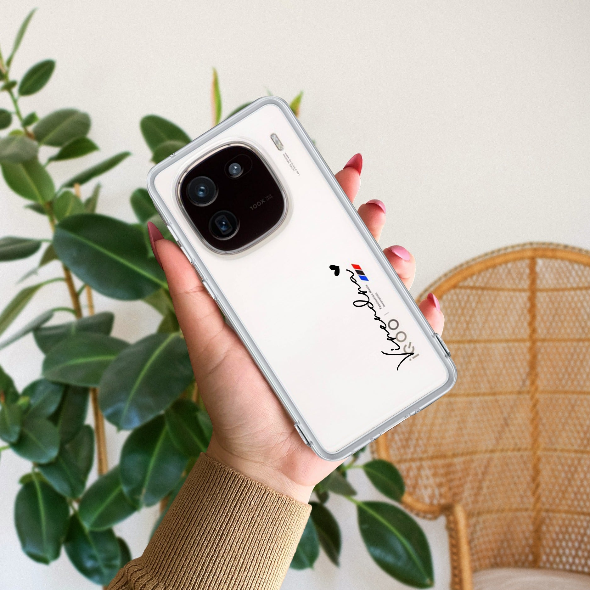 Customize Name Transparent Silicon Case For iQOO - ShopOnCliQ