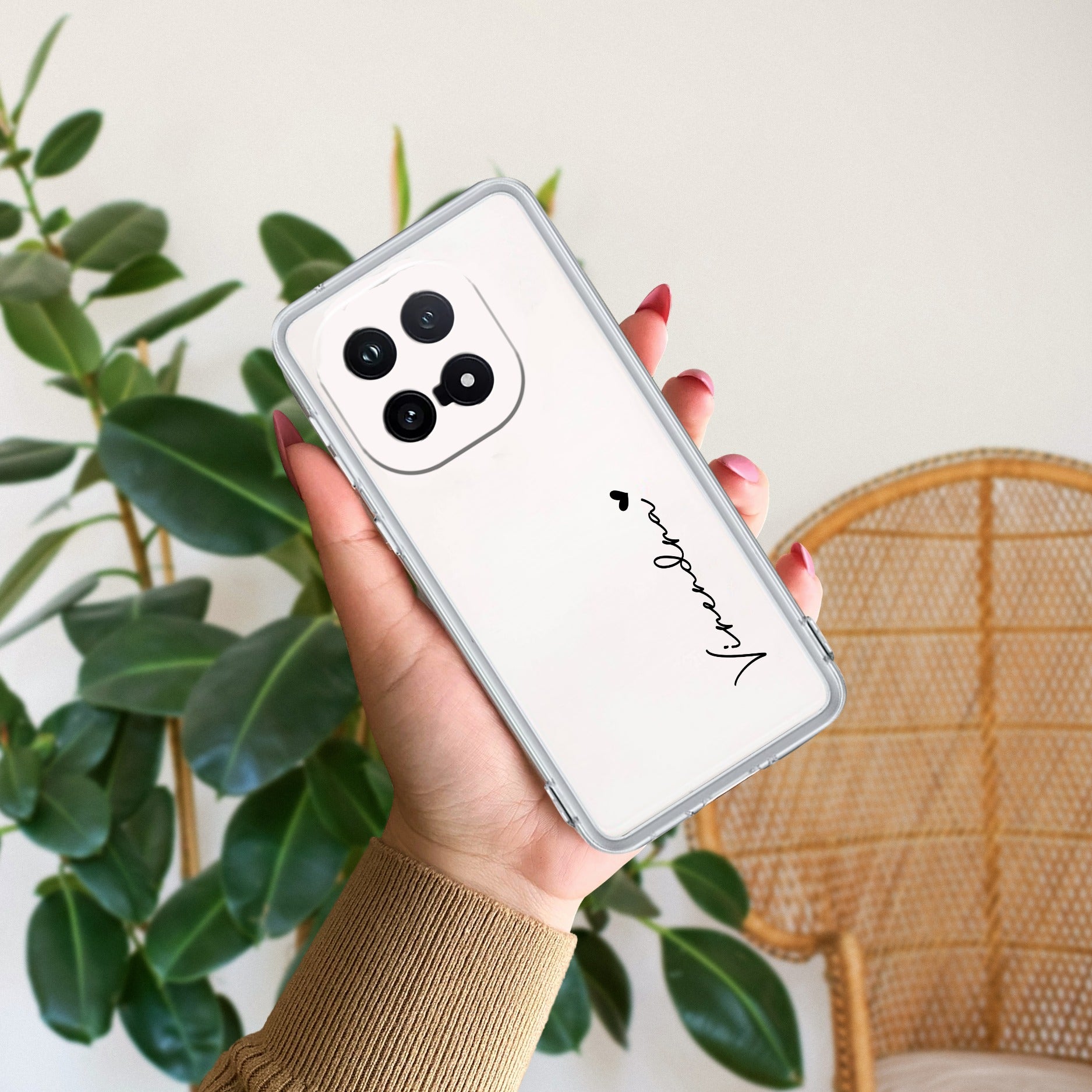 Customize Name Transparent Silicon Case For iQOO - ShopOnCliQ