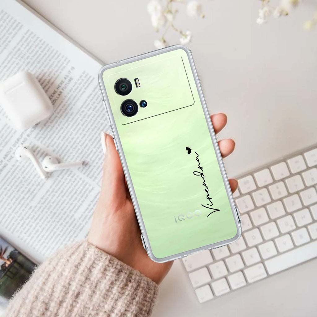 Customize Name Transparent Silicon Case For iQOO Z9x 5G