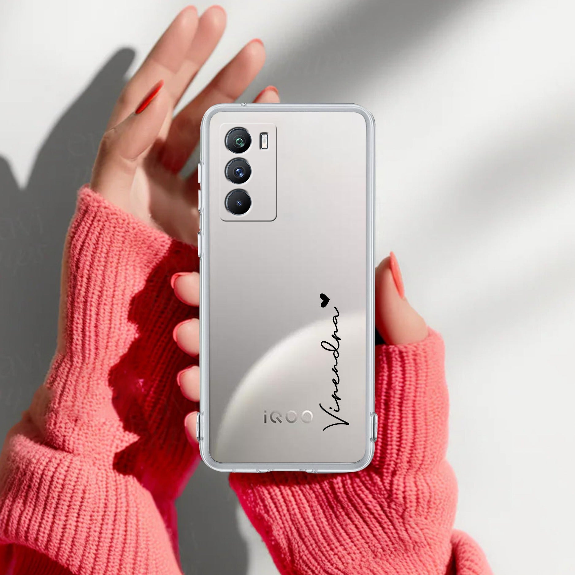 Customize Name Transparent Silicon Case For iQOO 9 Pro 5G