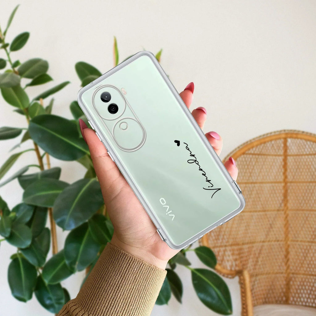 Customize Name Transparent Silicon Case For Vivo