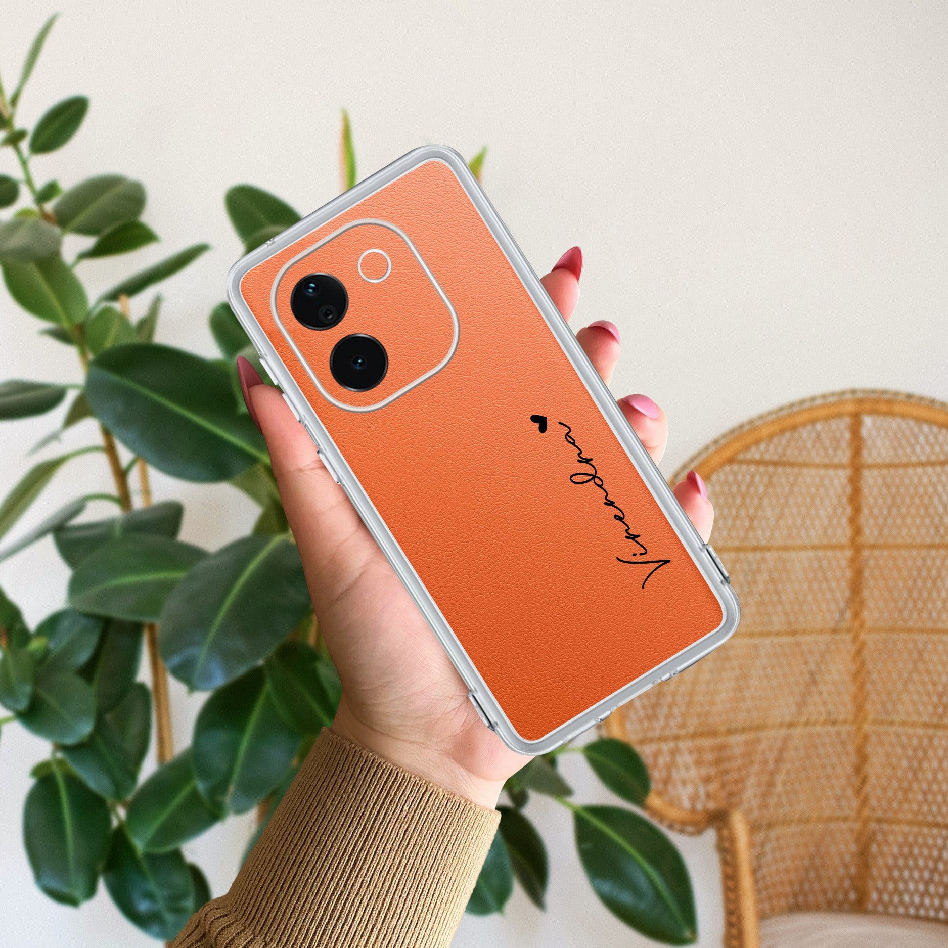 Customize Name Transparent Silicon Case For Vivo