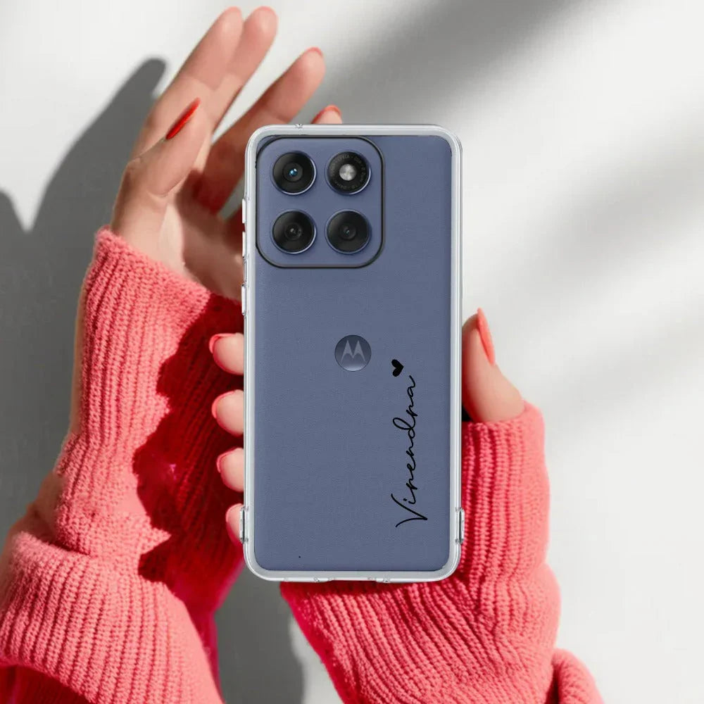 Customize Name Anti Yellow Clear Phone Case For Motorola - ShopOnCliQ