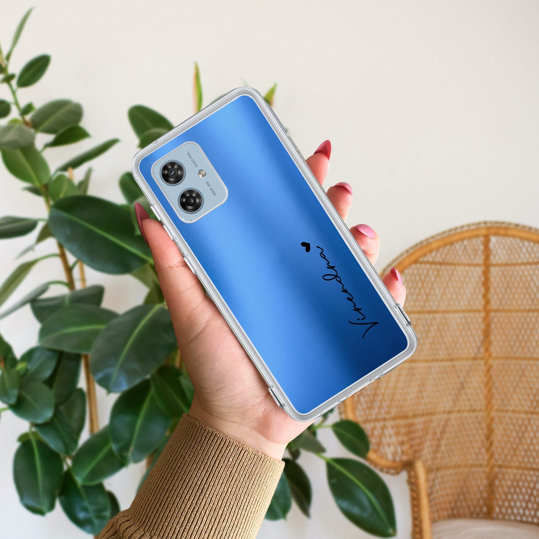 Customize Name Anti Yellow Case For Motorola G64 5G