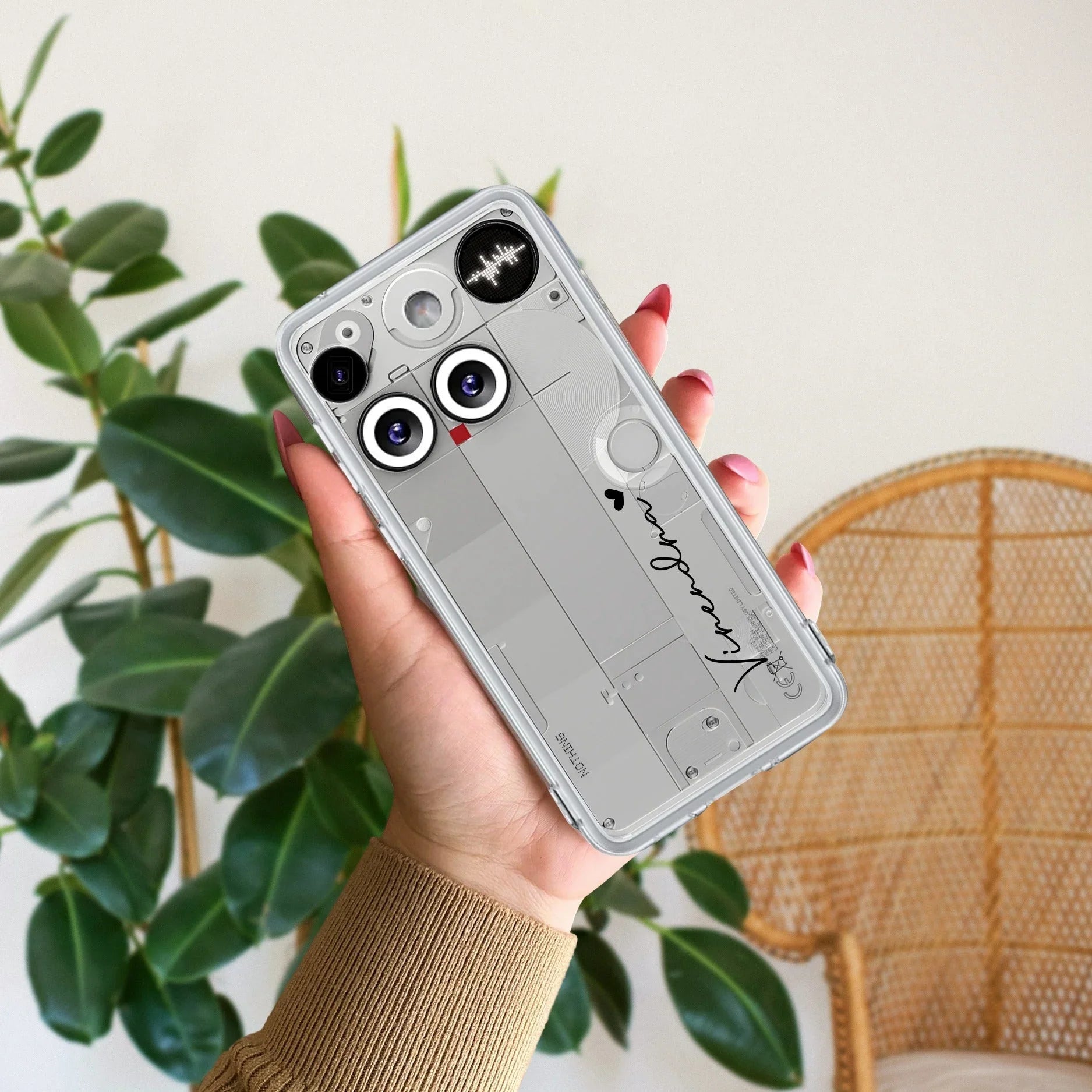 Customize Name Transparent Silicon Case For Nothing - ShopOnCliQ