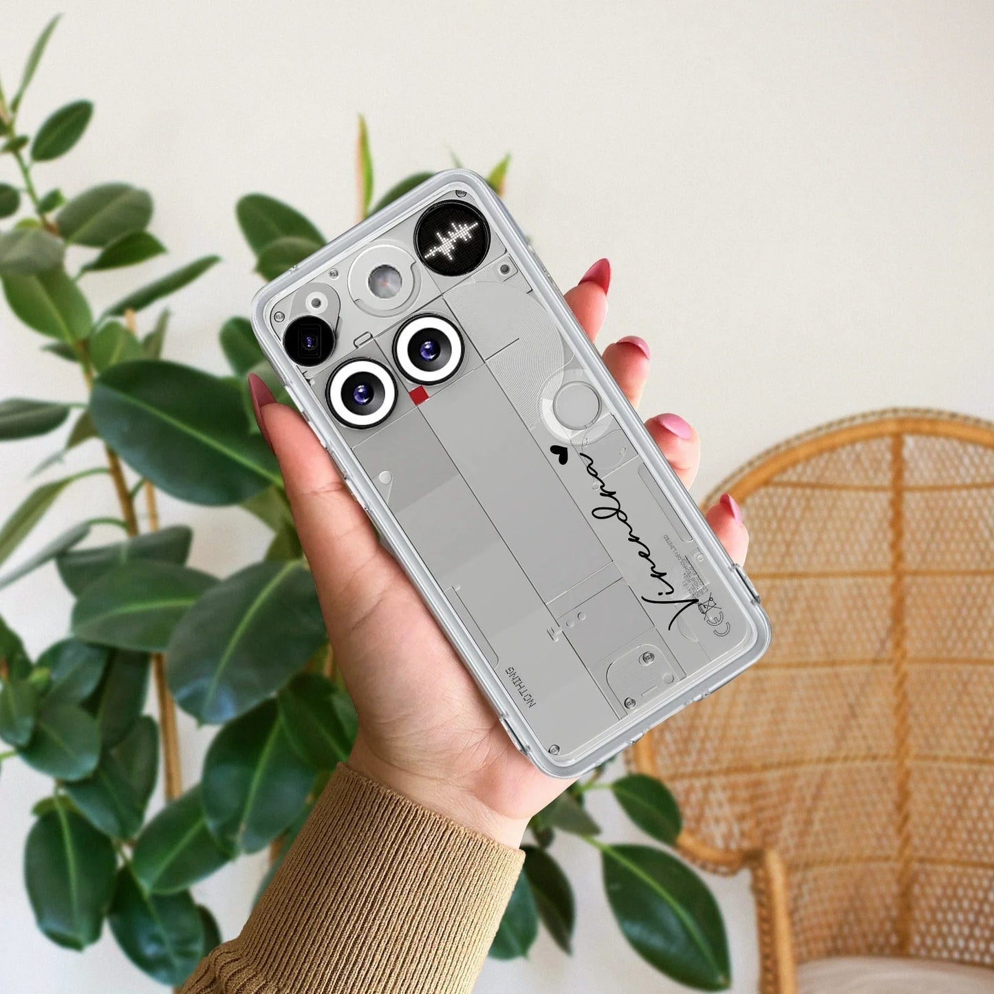 Customize Name Anti Yellow Clear Phone Case For Nothing - ShopOnCliQ