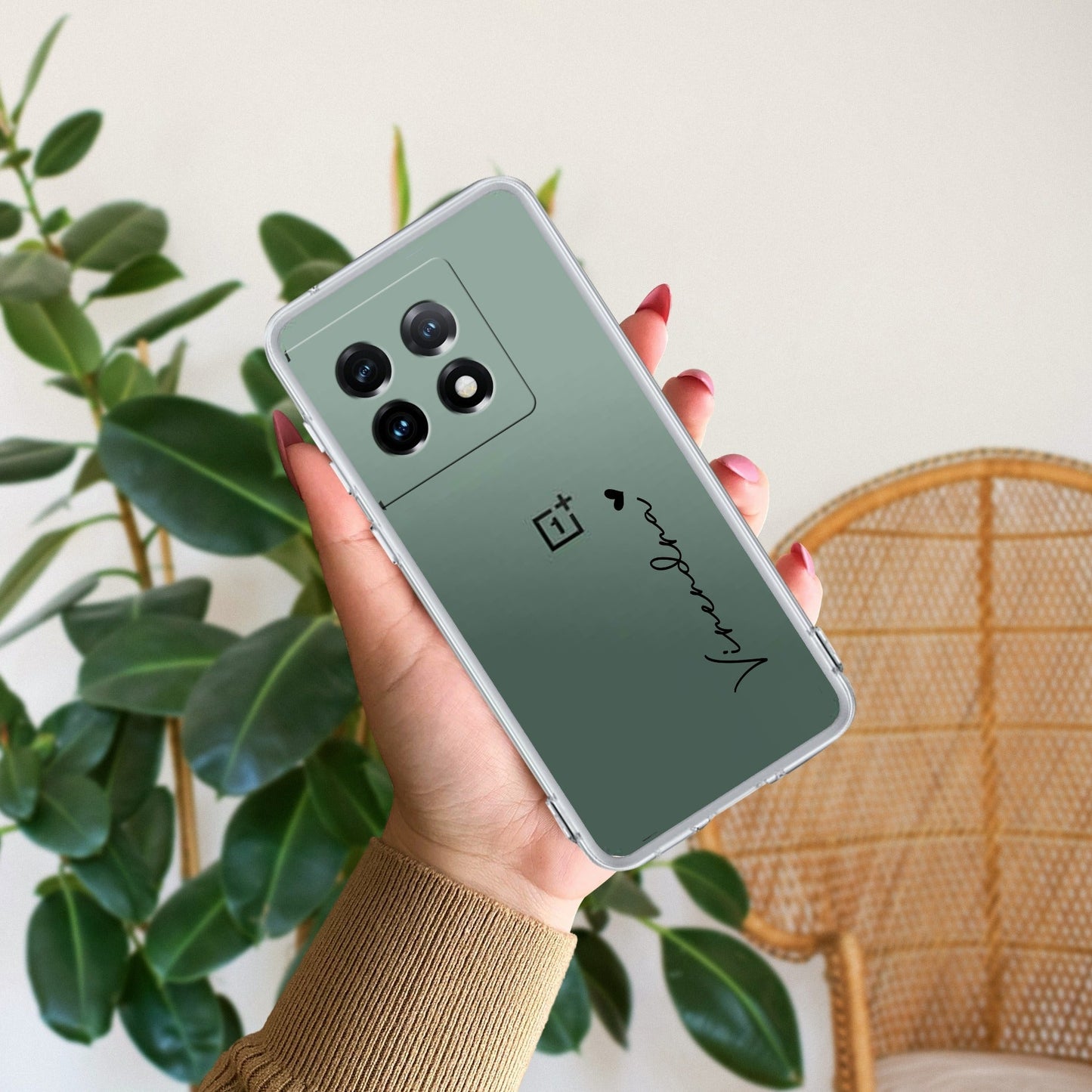 Customize Name Transparent Silicon Case For OnePlus