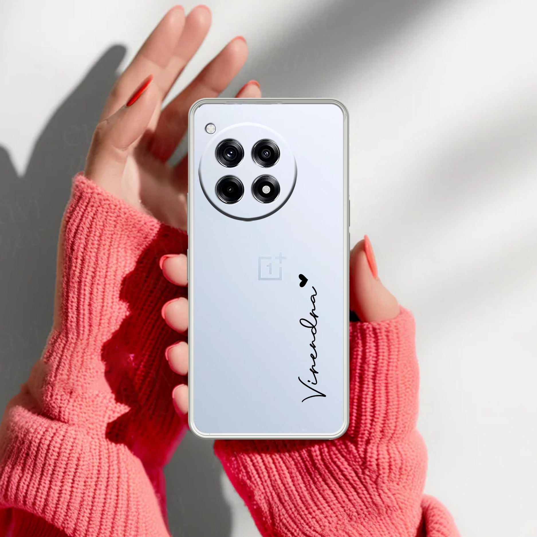 Customize Name Transparent Silicon Case For OnePlus