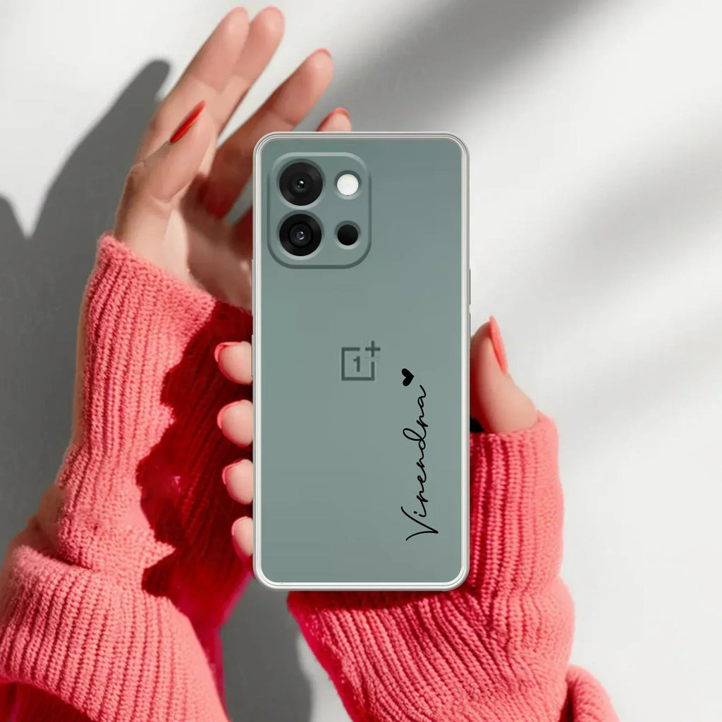 Customize Name Transparent Silicon Case For OnePlus Nord 5 5G