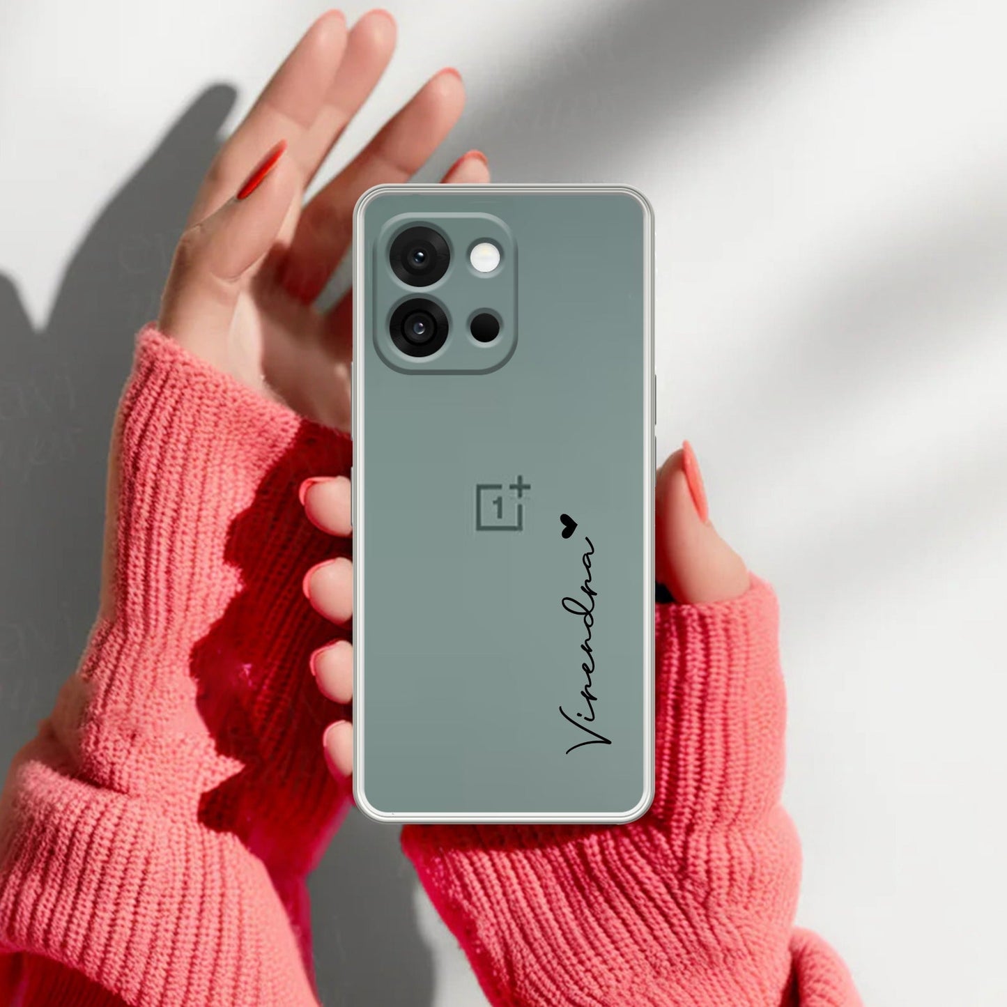 Customize Name Transparent Silicon Case For OnePlus