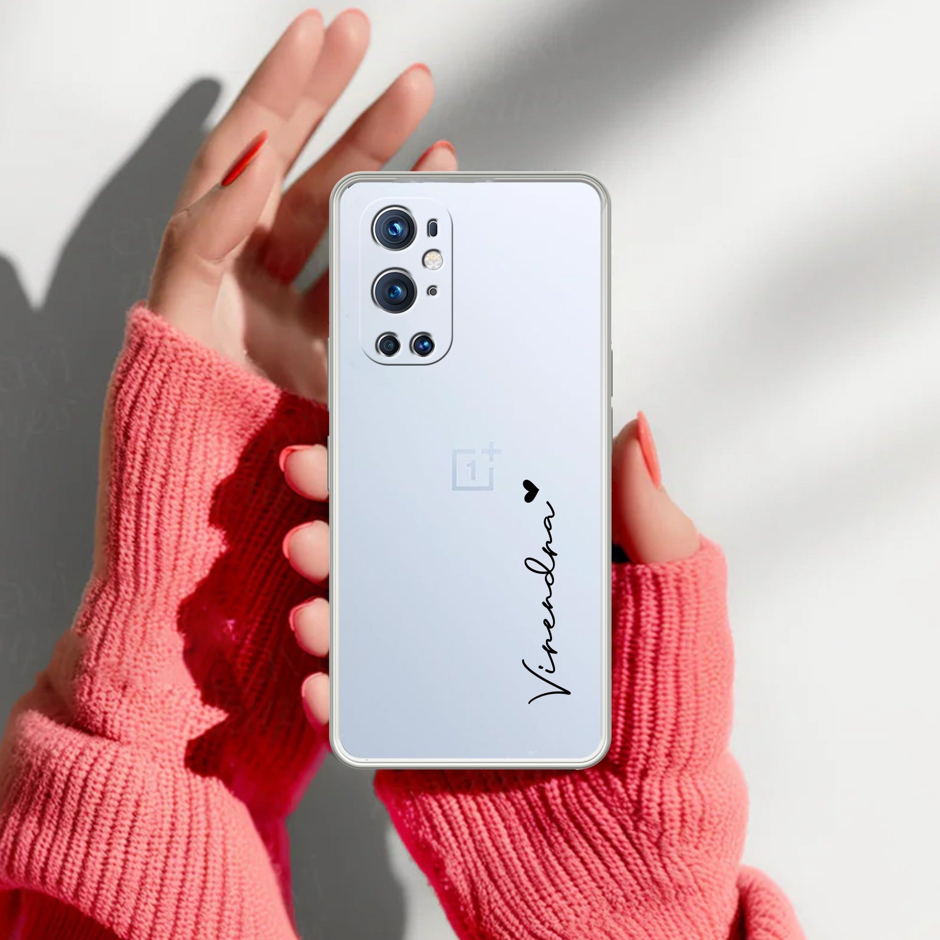 Customize Name Transparent Silicon Case For OnePlus