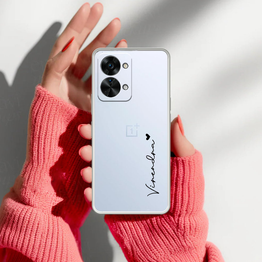 Customize Name Transparent Silicon Case For OnePlus Nord 2T 5G