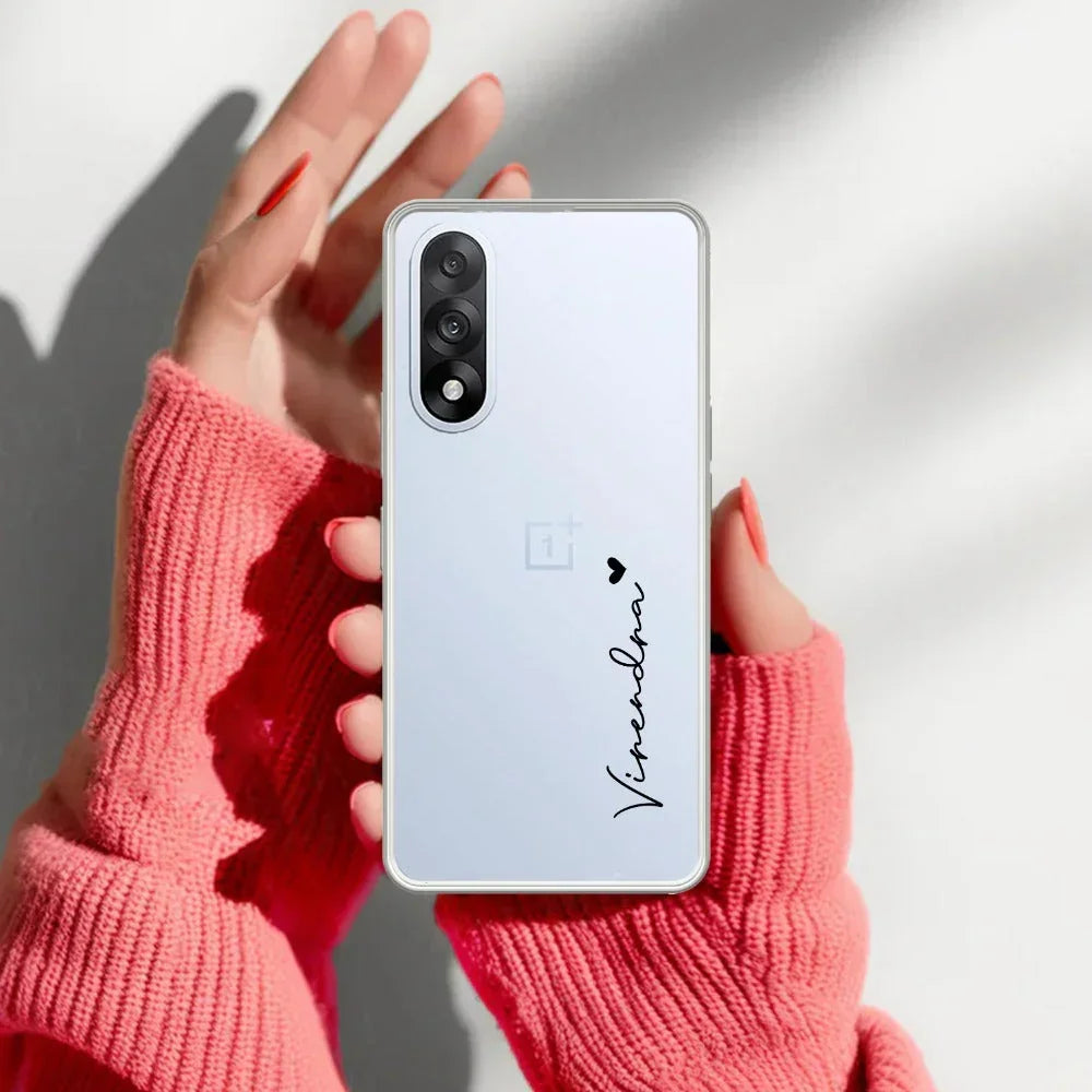 Customize Name Transparent Silicon Case For OnePlus