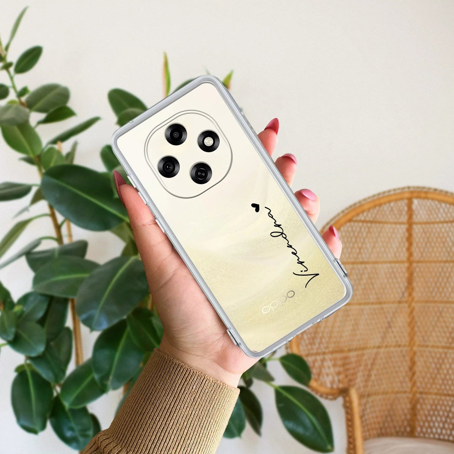 Customize Name Anti Yellow Clear Phone Case For Oppo - ShopOnCliQ
