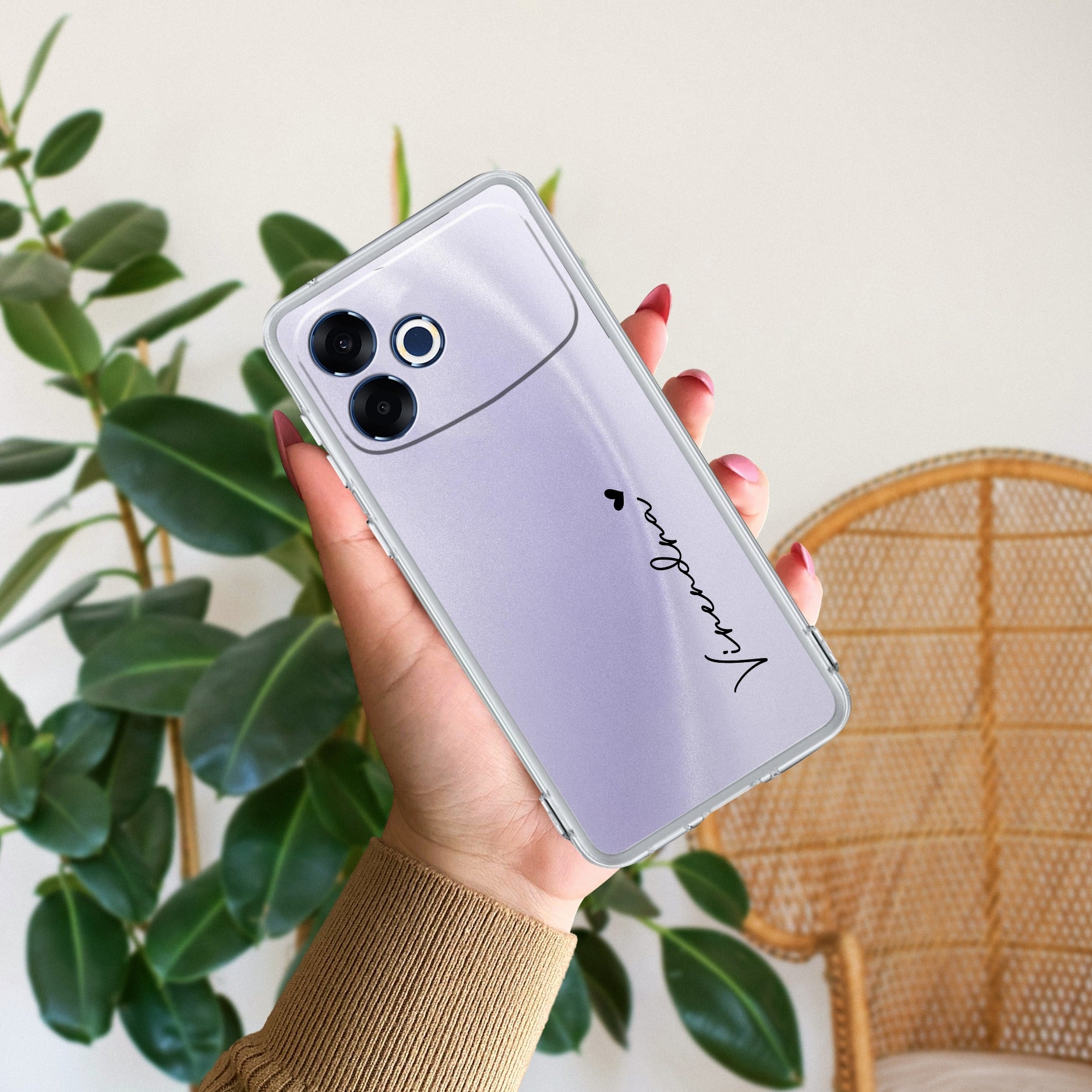Customize Name Transparent Silicon Case For Oppo F33 Pro 5G