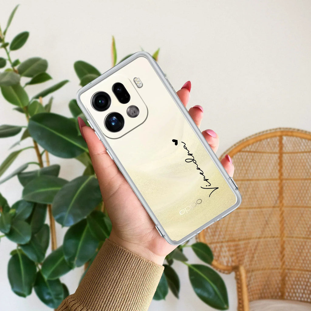 Customize Name Transparent Silicon Case For Oppo F31 5G