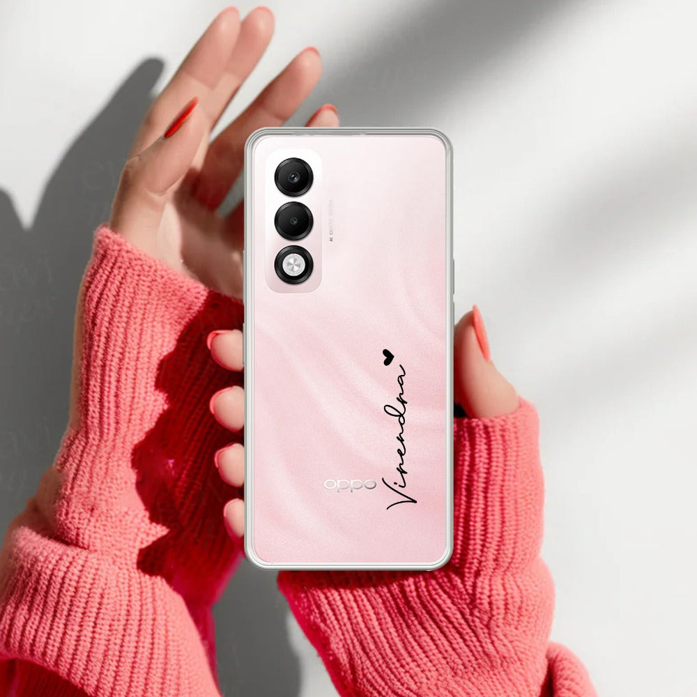 Customize Name Transparent Silicon Case For Oppo