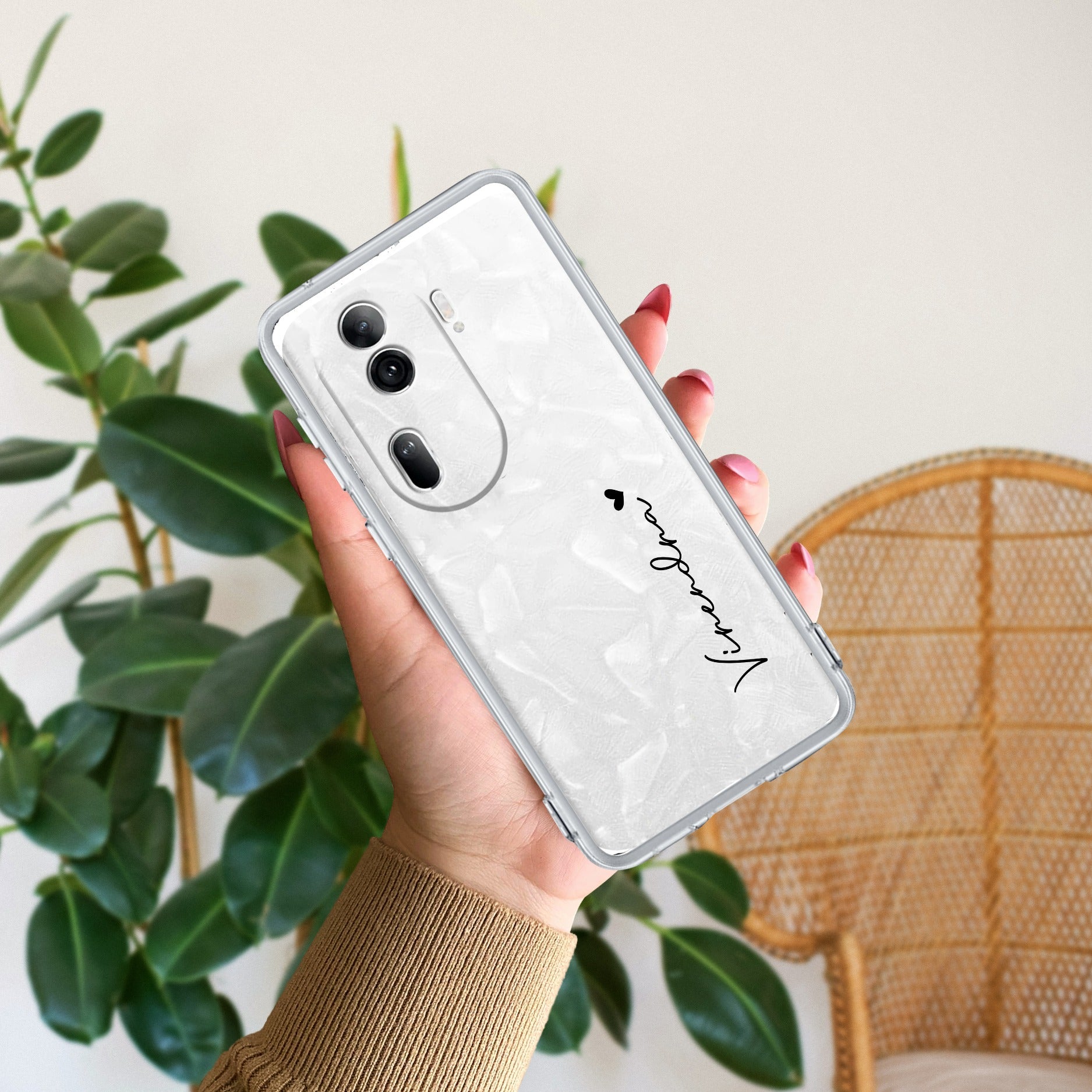 Customize Name Anti Yellow Case For Oppo Reno 11 Pro 5G