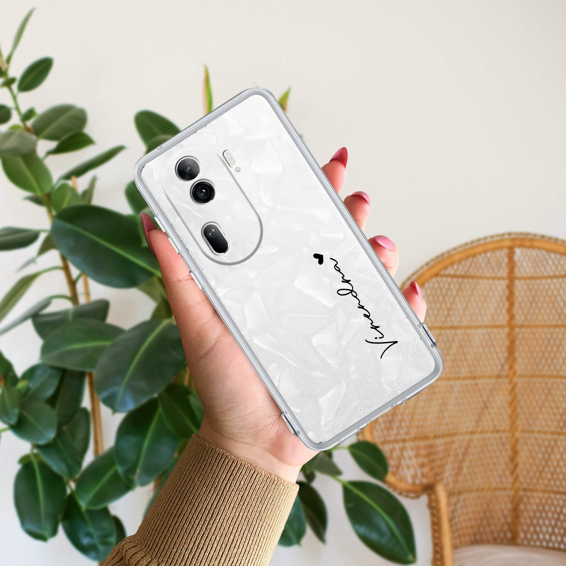 Customize Name Transparent Silicon Case For Oppo Reno 11 Pro 5G