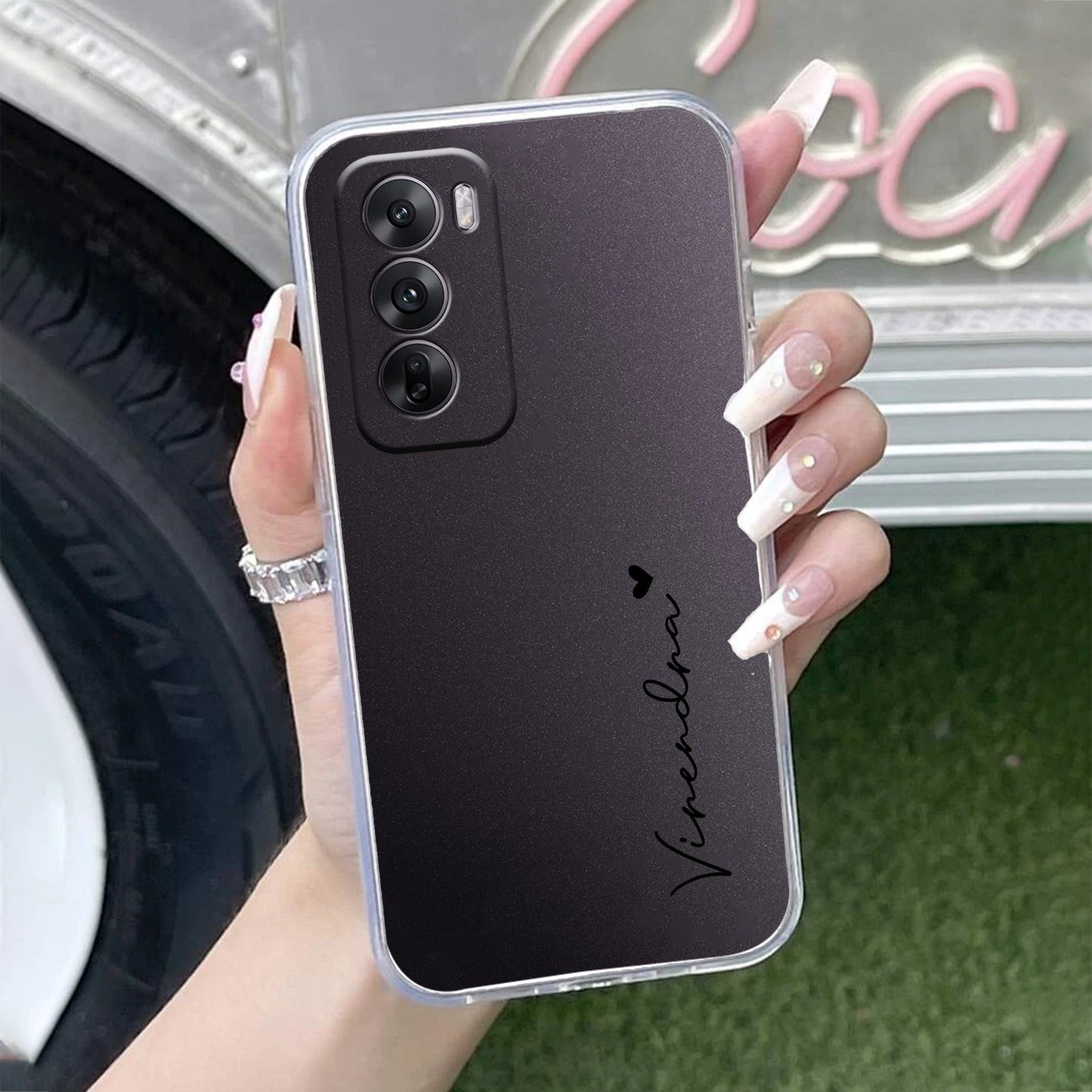 Customize Name Transparent Silicon Case For Oppo