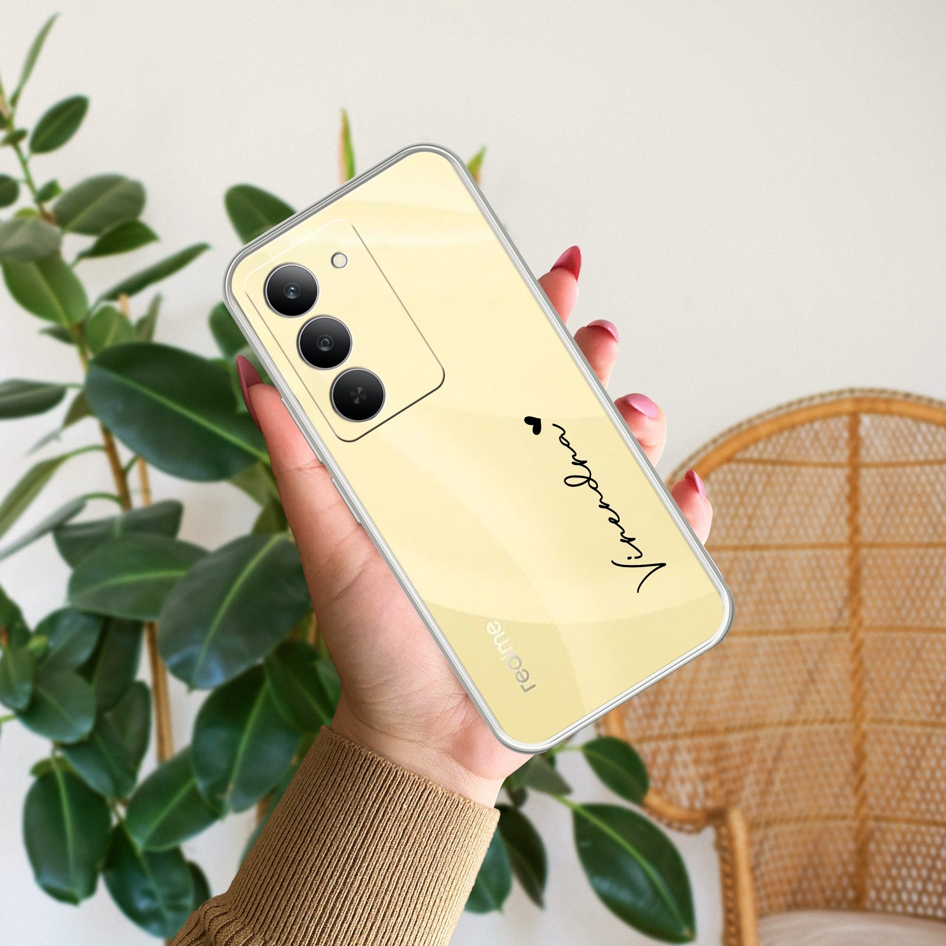 Customize Name Transparent Silicon Case For Realme 14x 5G