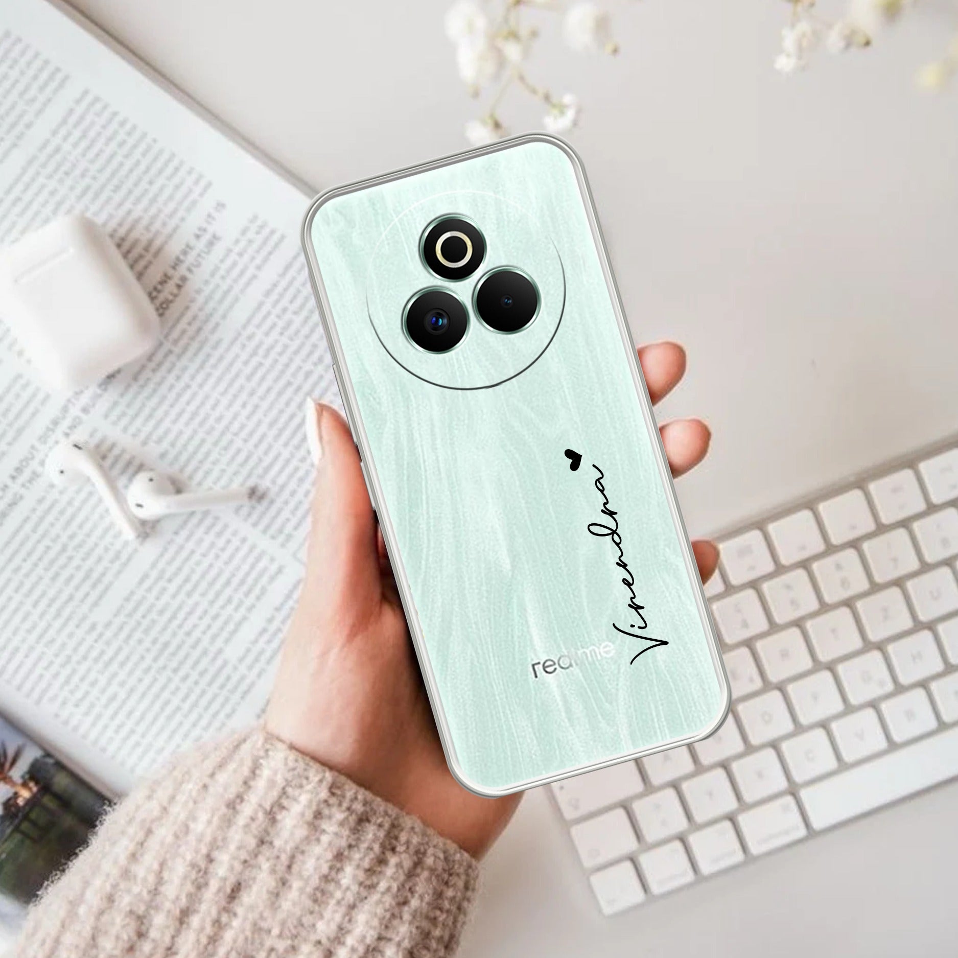 Customize Name Transparent Silicon Case For Realme P3 Pro 5G