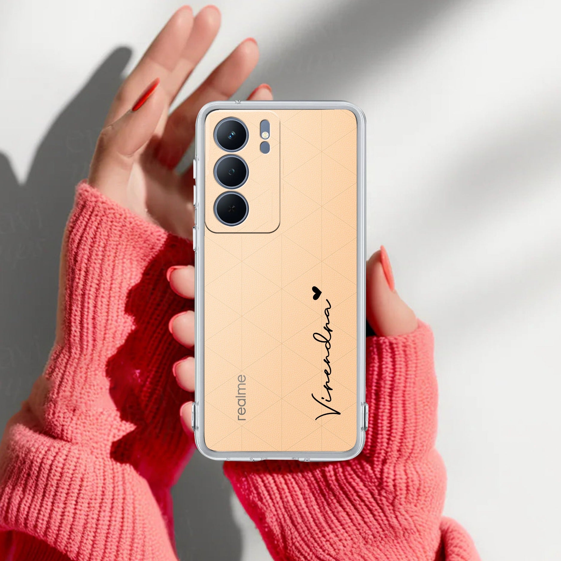Customize Name Transparent Silicon Case For Realme P3 Lite 5G