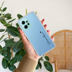 Customize Name Transparent Silicon Case For Redmi Note 12 4G