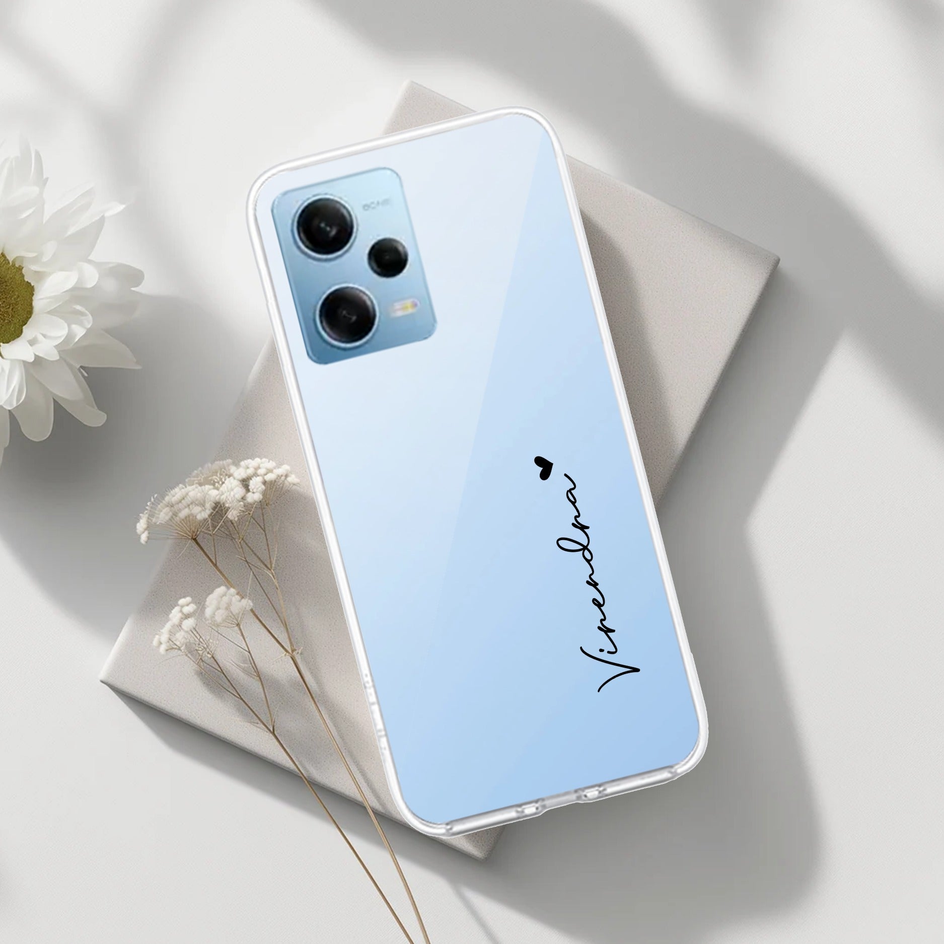 Customize Name Transparent Silicon Case For Redmi/Xiaomi