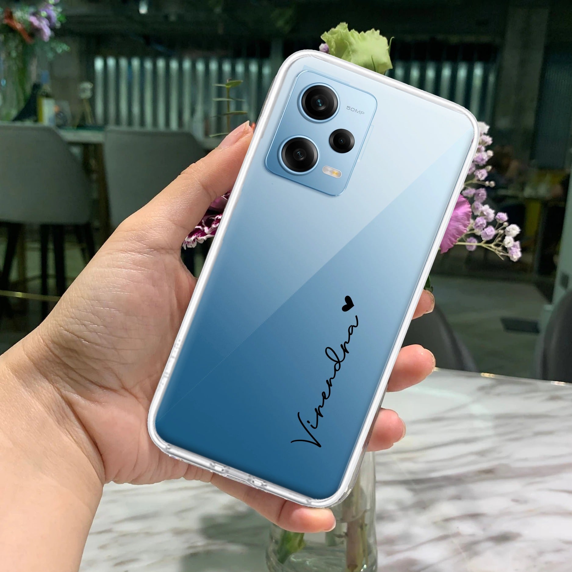 Customize Name Transparent Silicon Case For Redmi/Xiaomi