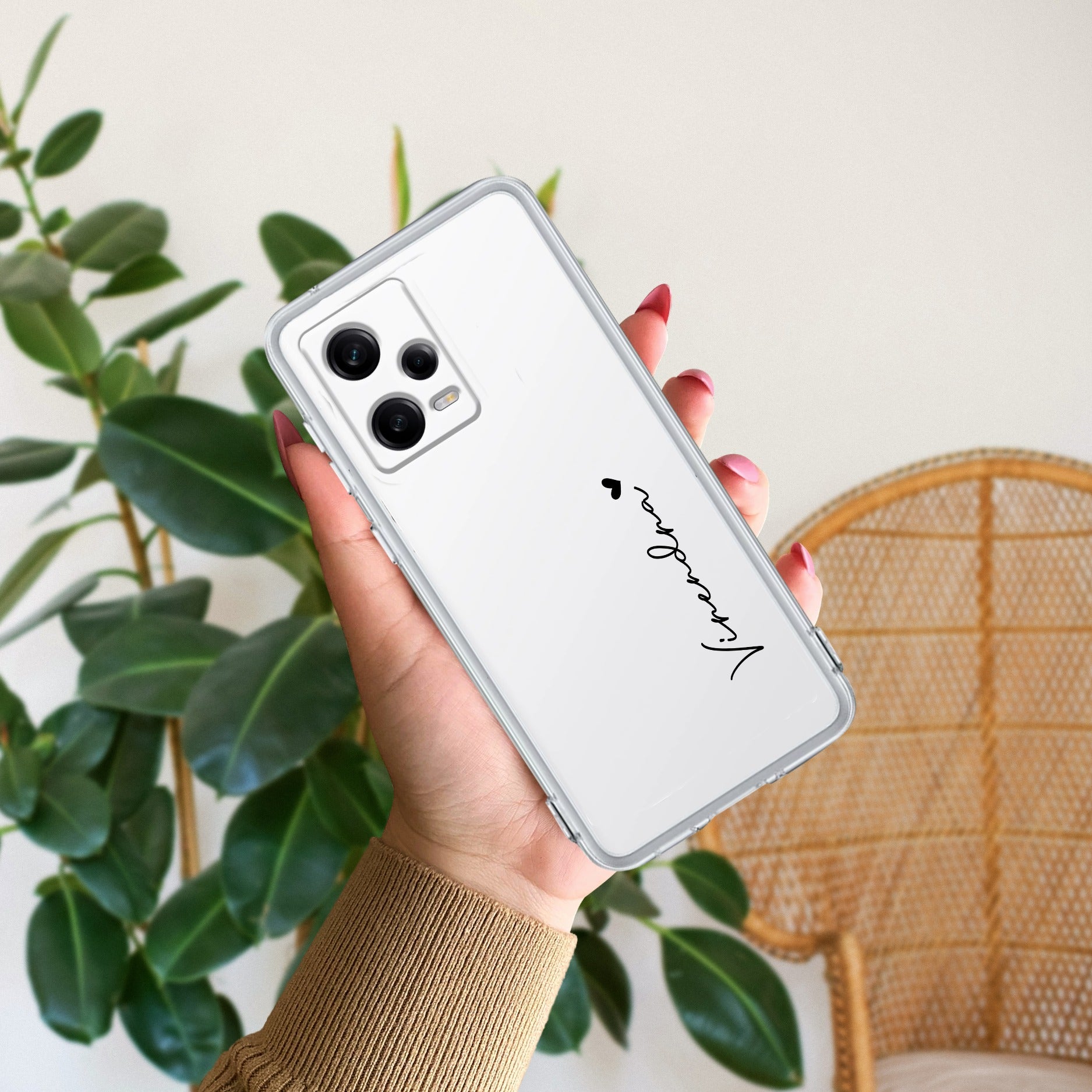 Customize Name Transparent Silicon Case For Redmi/Xiaomi