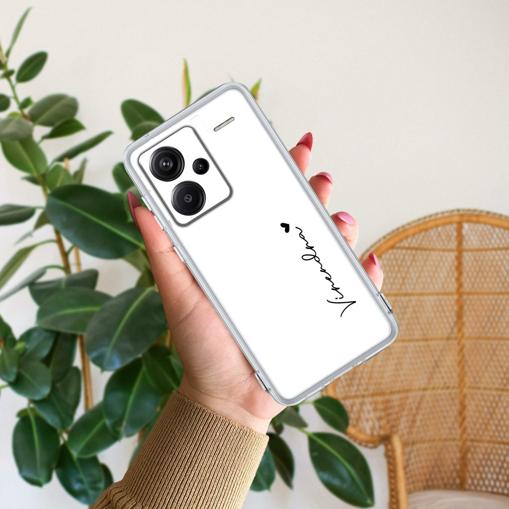 Customize Name Transparent Silicon Case For Redmi Note 13 Pro Plus 5G