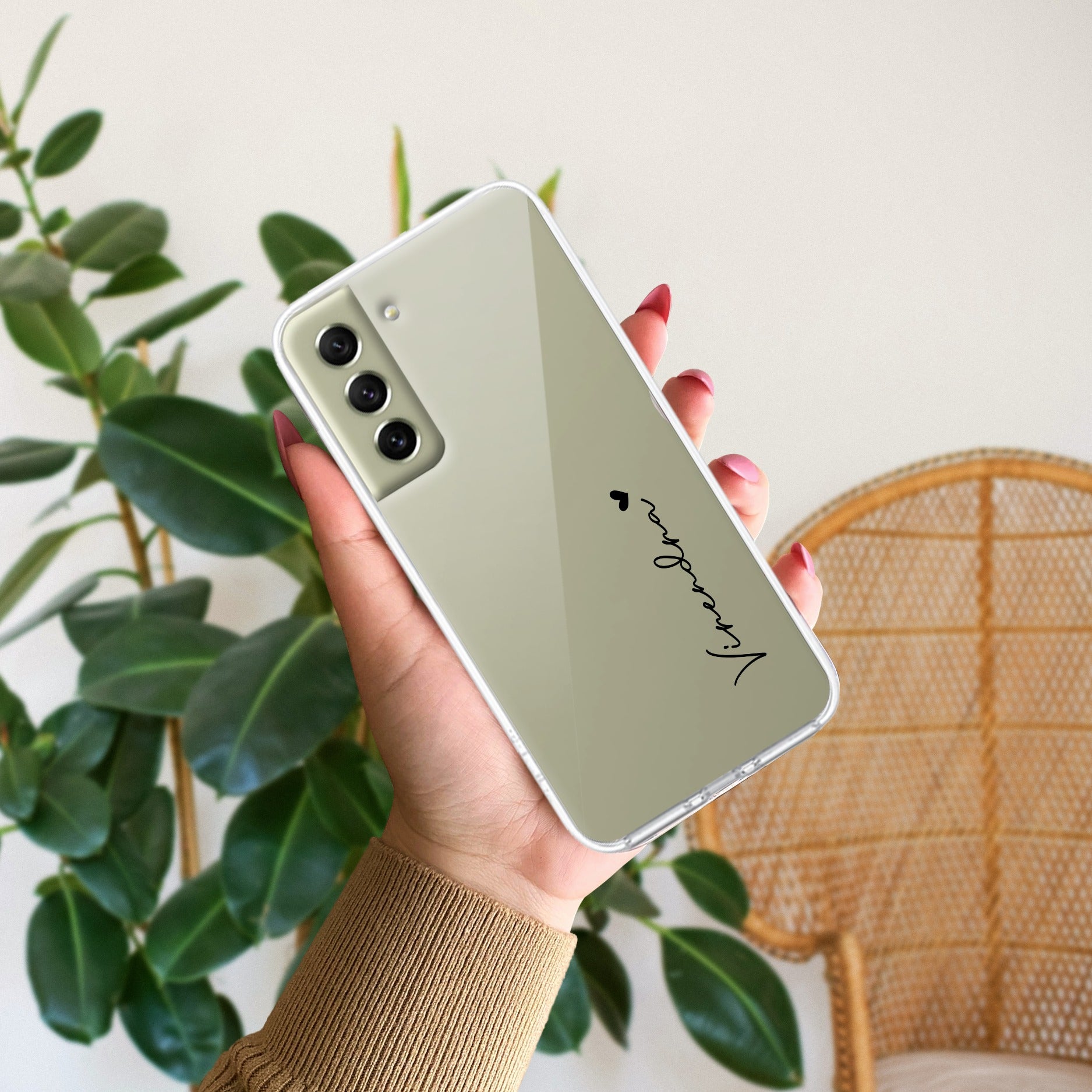 Customize Name Anti Yellow Case For Samsung Galaxy S21