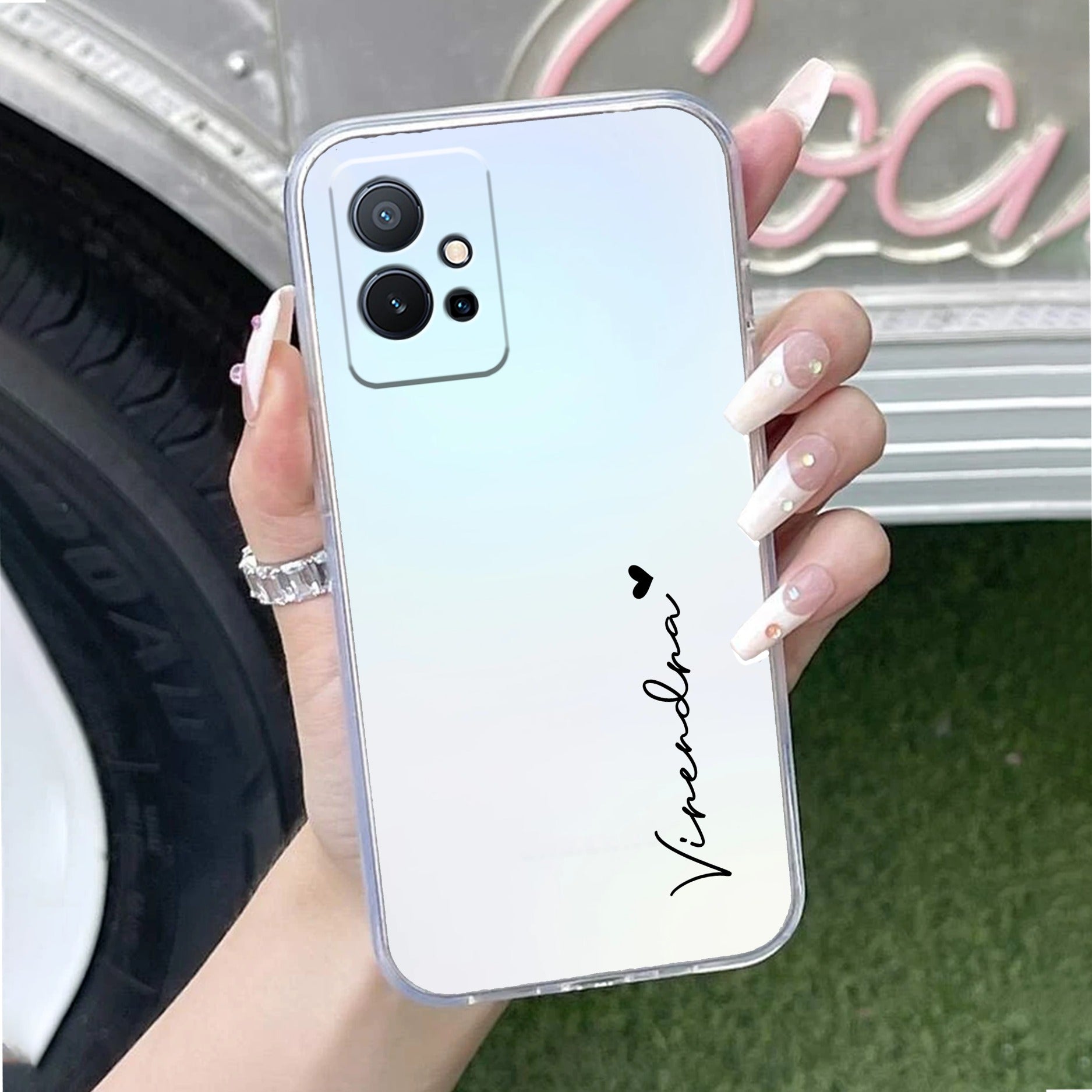 Customize Name Anti Yellow Case For Vivo T1 5G