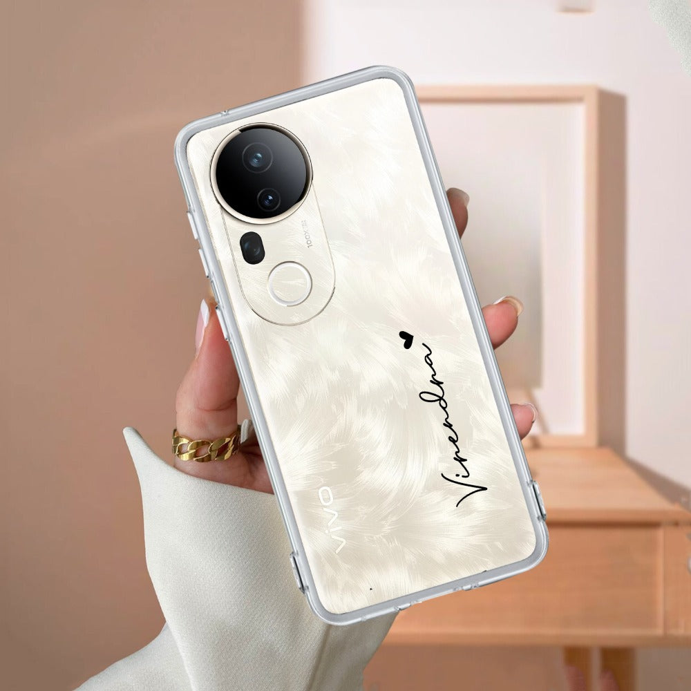 Customize Name Transparent Silicon Case For Vivo