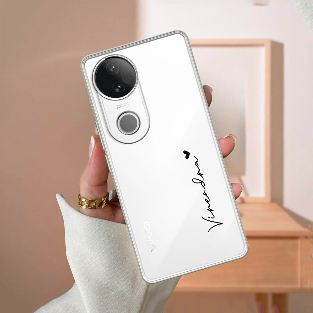 Customize Name Transparent Silicon Case For Vivo