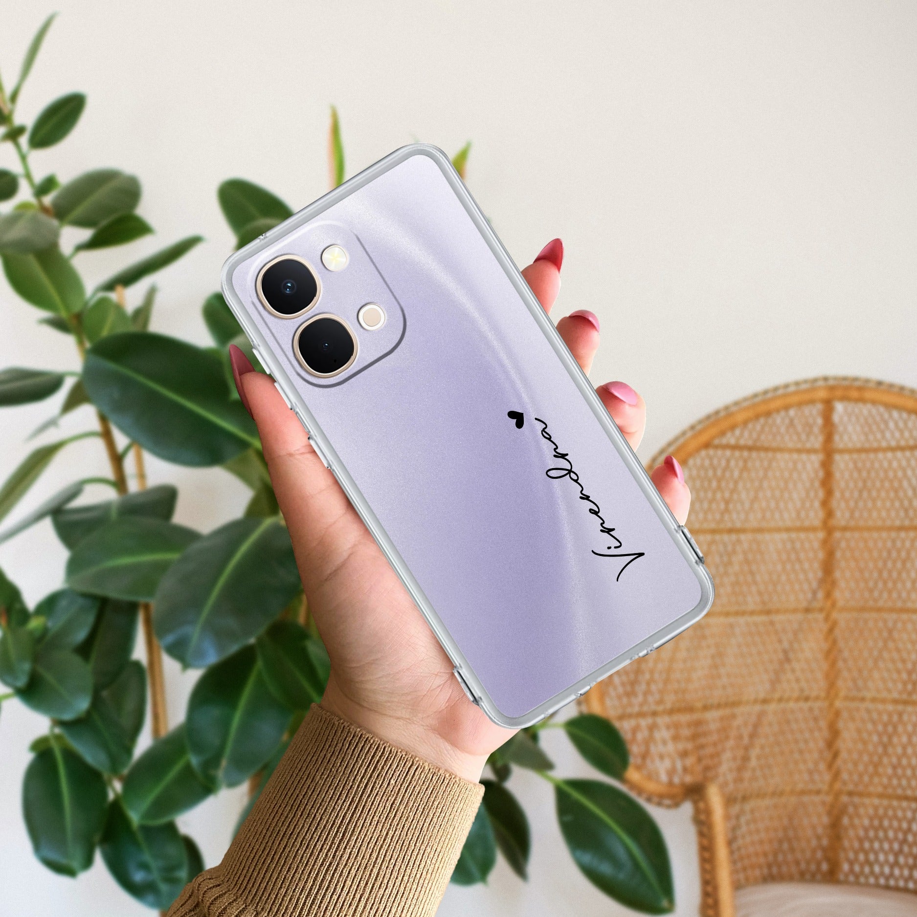 Customize Name Transparent Silicon Case For Vivo T5X 5G