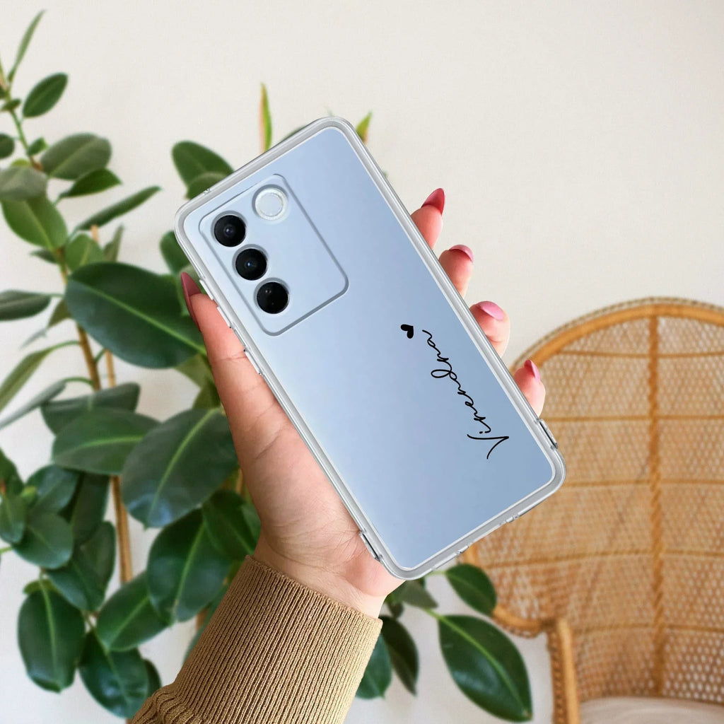 Customize Name Transparent Silicon Case For Vivo V27 5G / Vivo V27 Pro 5G