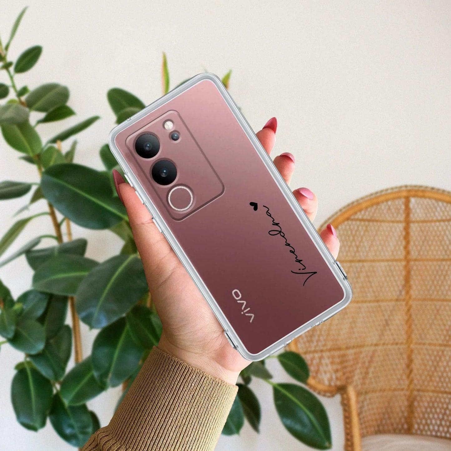 Customize Name Anti Yellow Clear Phone Case For Vivo - ShopOnCliQ