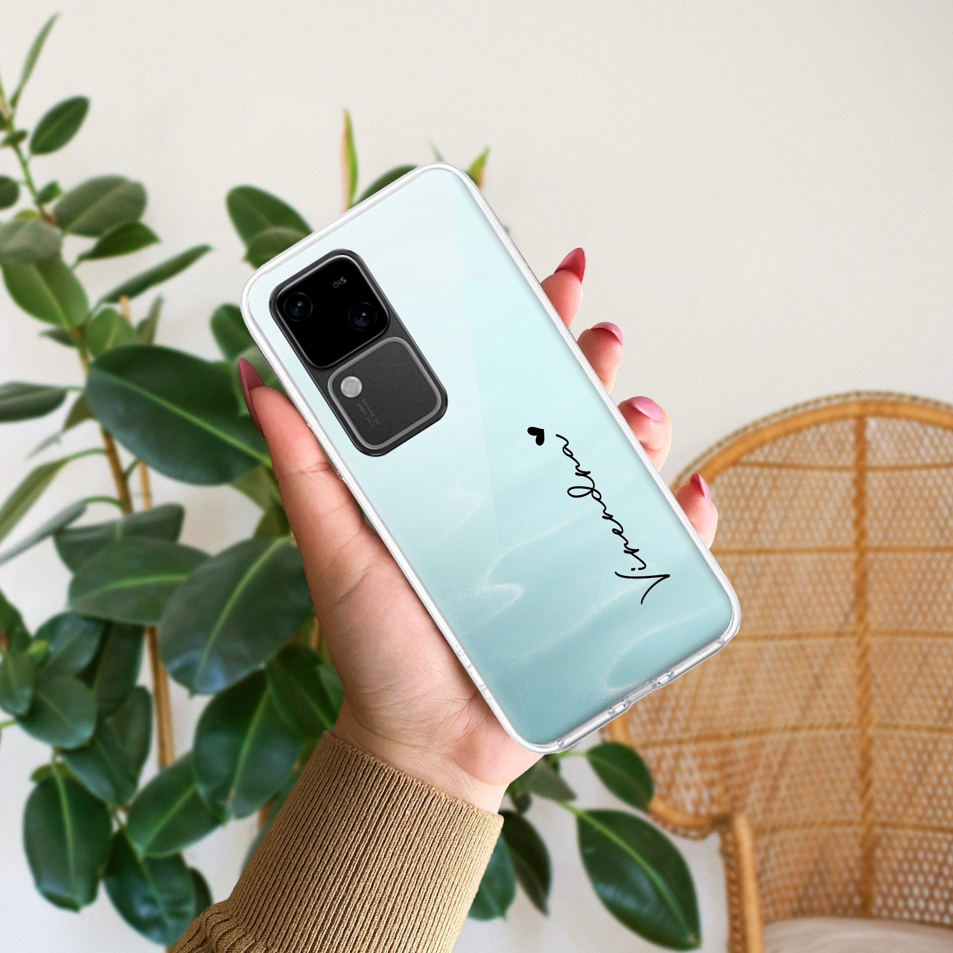 Customize Name Anti Yellow Case For Vivo V30 Pro 5G