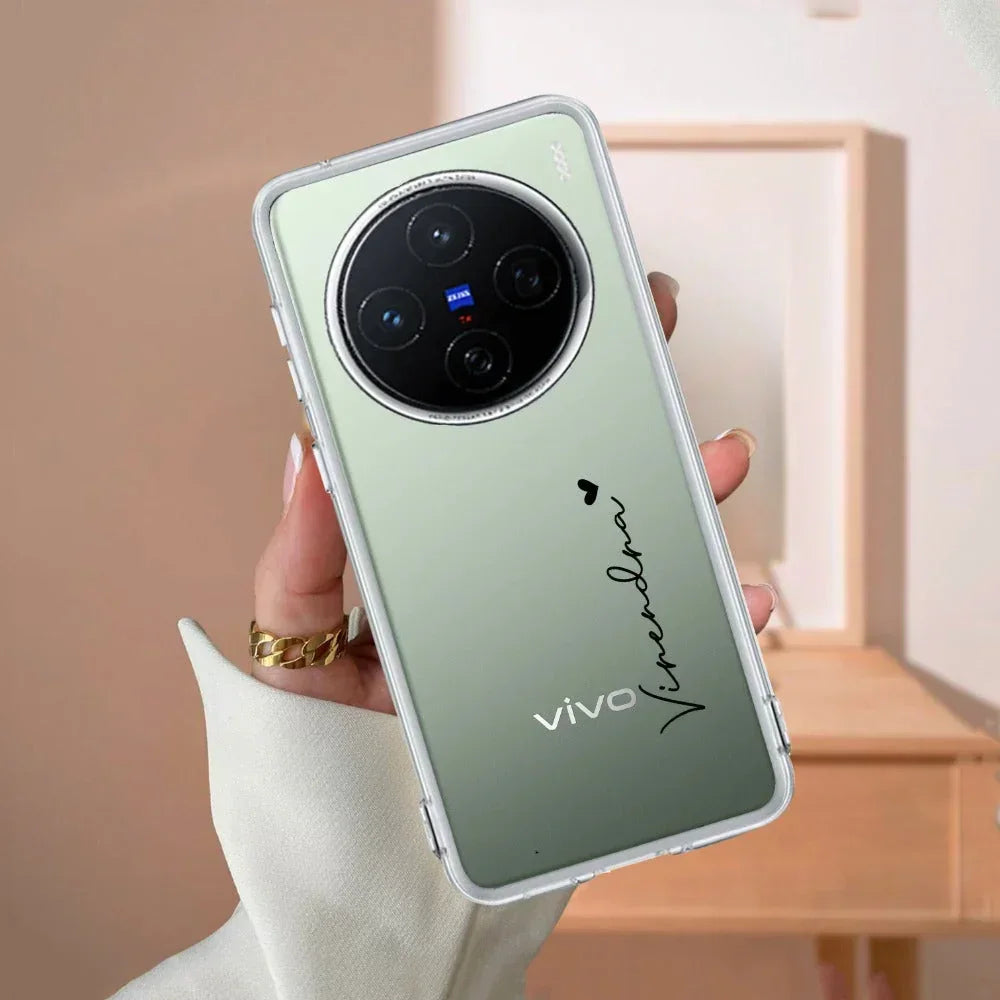 Customize Name Transparent Silicon Case For Vivo