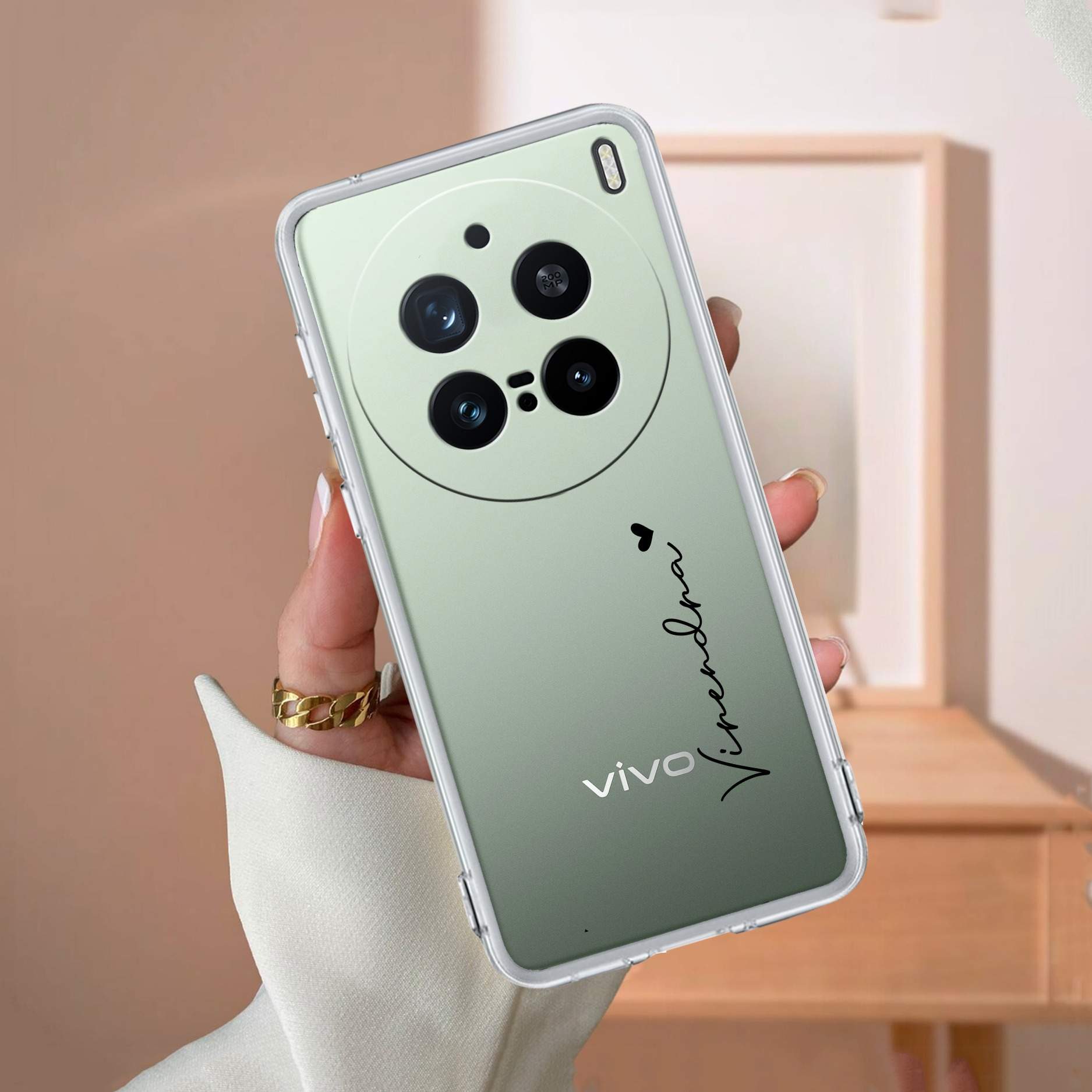 Customize Name Transparent Silicon Case For Vivo