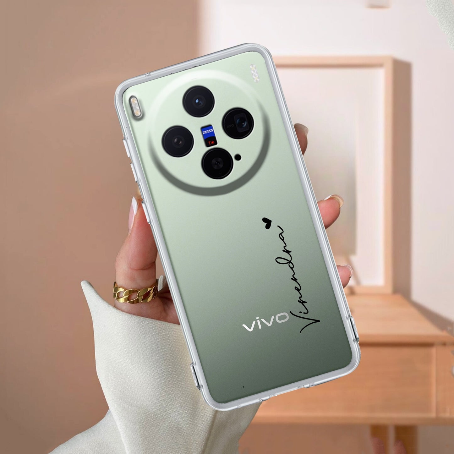 Customize Name Transparent Silicon Case For Vivo