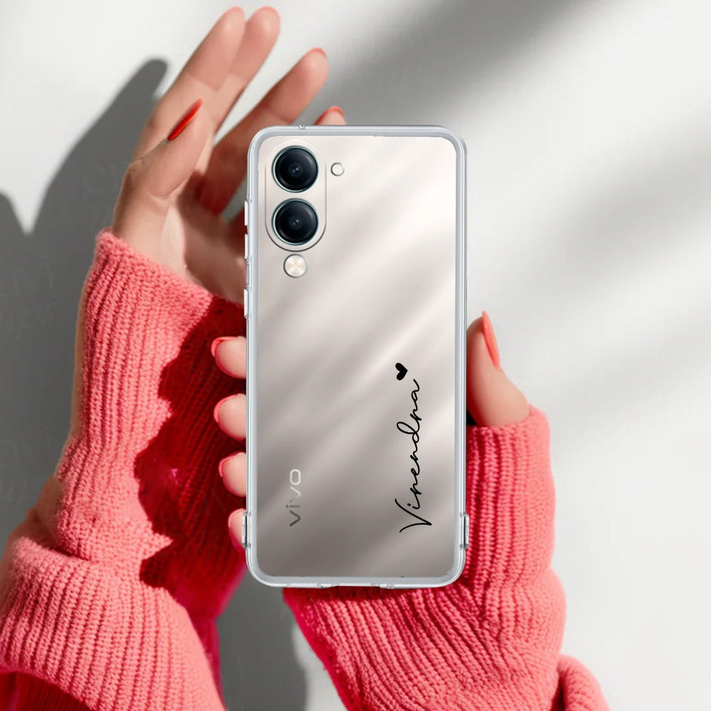 Customize Name Transparent Silicon Case For Vivo