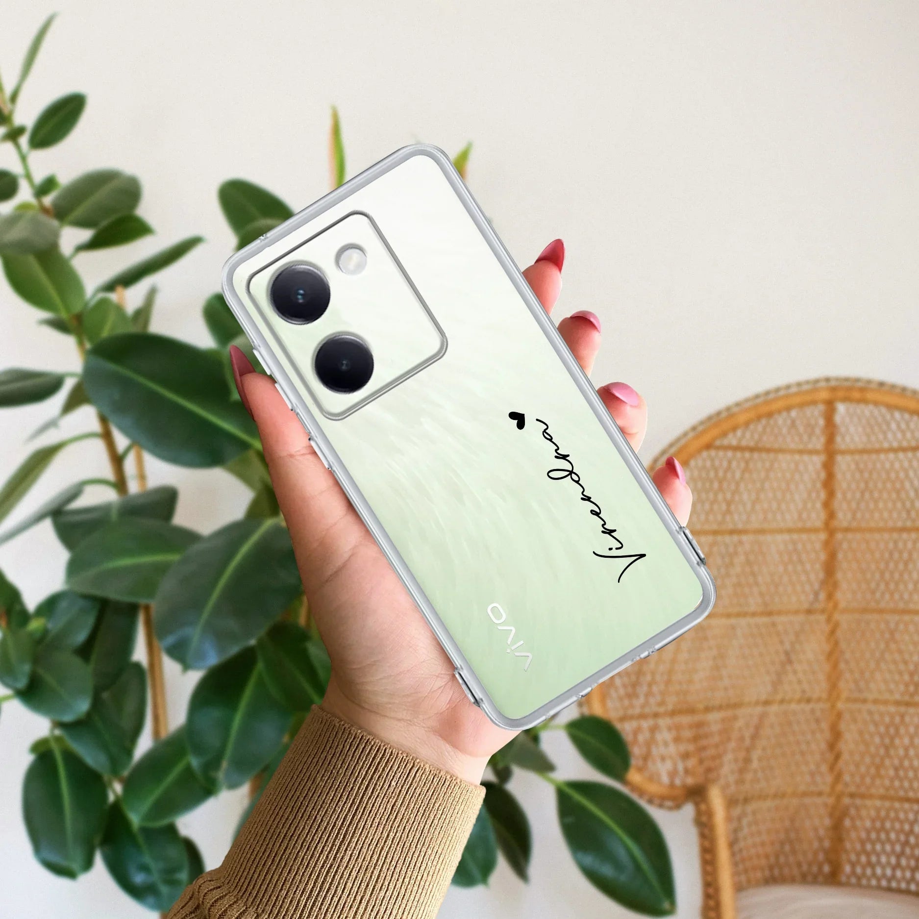 Customize Name Transparent Silicon Case For Vivo - ShopOnCliQ