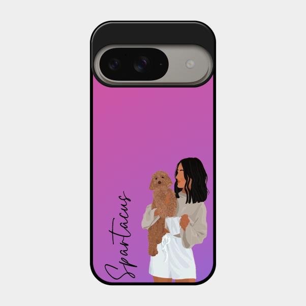Customize Pet Name Glass Case For Google Pixel 9 5G