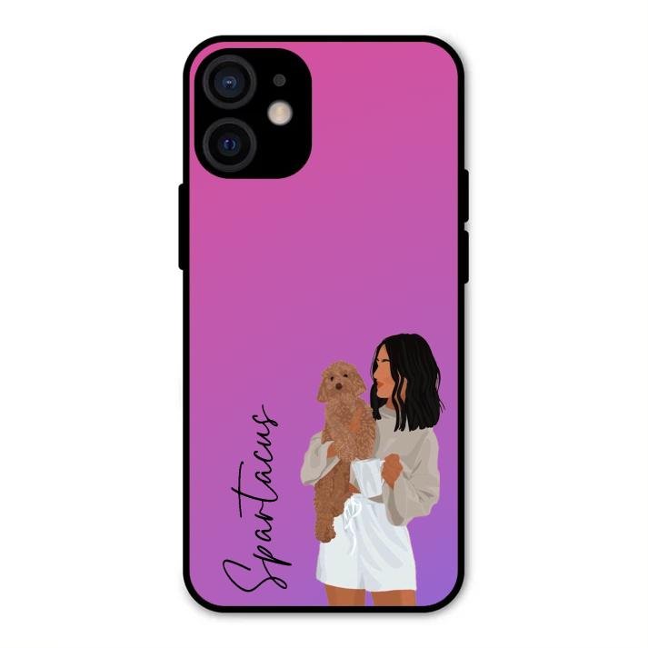 Customize Pet Name Glass Case For iPhone 12 mini