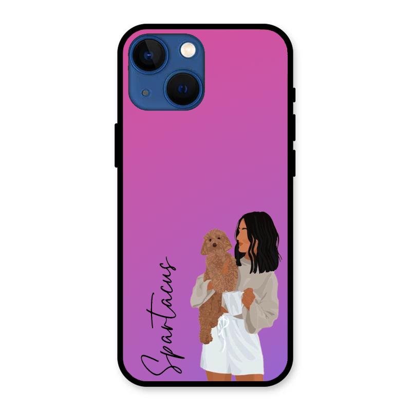 Customize Pet Name Glass Case For iPhone 13 mini