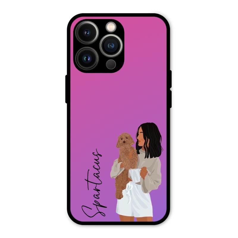Customize Pet Name Glass Case For iPhone 13 Pro