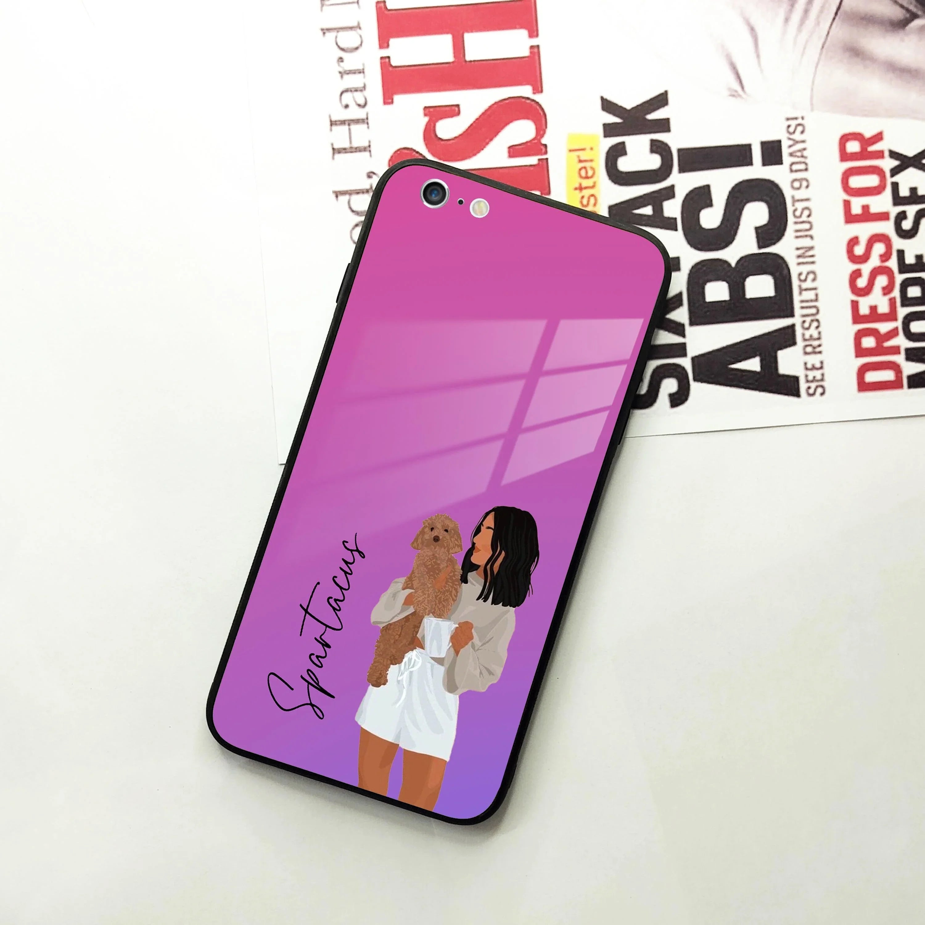 Customize Pet Name Glass Case For iPhone - ShopOnCliQ